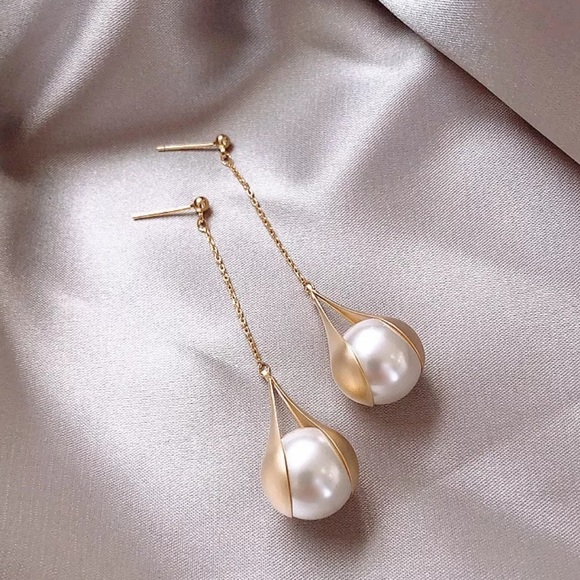 Jewelry - Long Tassels Pearl Drop Earrings